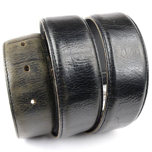 CHROME HEARTS 1.5 Gunslinger Leather Belt Black Size 32
