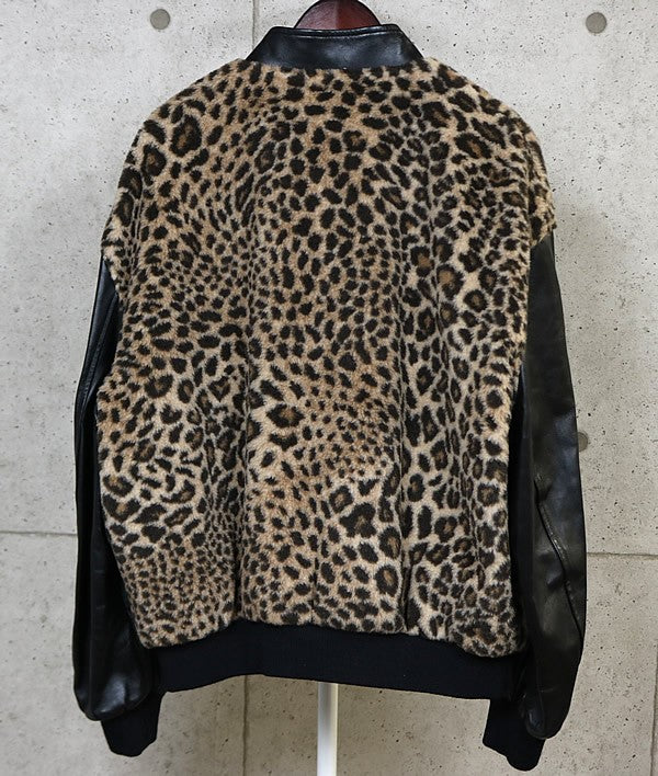 CELINE 22AW Hedi Rhinestone Leopard Jacket Brown Size 54