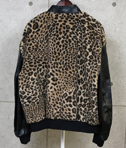 CELINE 22AW Hedi Rhinestone Leopard Jacket Brown Size 54