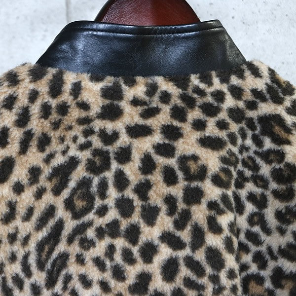 CELINE 22AW Hedi Rhinestone Leopard Jacket Brown Size 54
