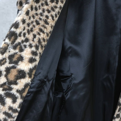 CELINE 22AW Hedi Rhinestone Leopard Jacket Brown Size 54