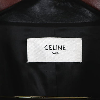 CELINE 22AW Hedi Rhinestone Leopard Jacket Brown Size 54