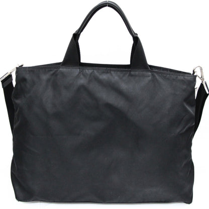 PRADA Triangle Logo Nylon 2-Way Bag Black Size ONE SIZE