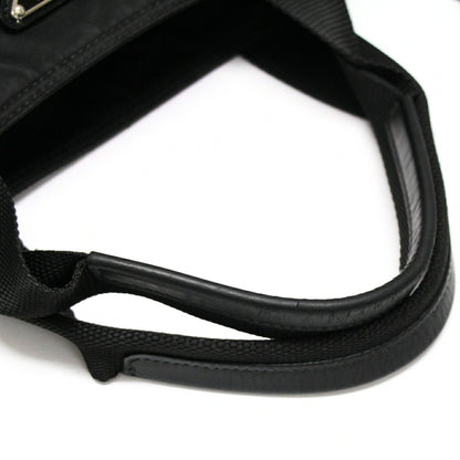 PRADA Triangle Logo Nylon 2-Way Bag Black Size ONE SIZE