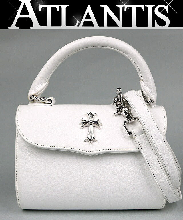 CHROME HEARTS Dog Adams 2-Way CH Bag White Size ONE SIZE