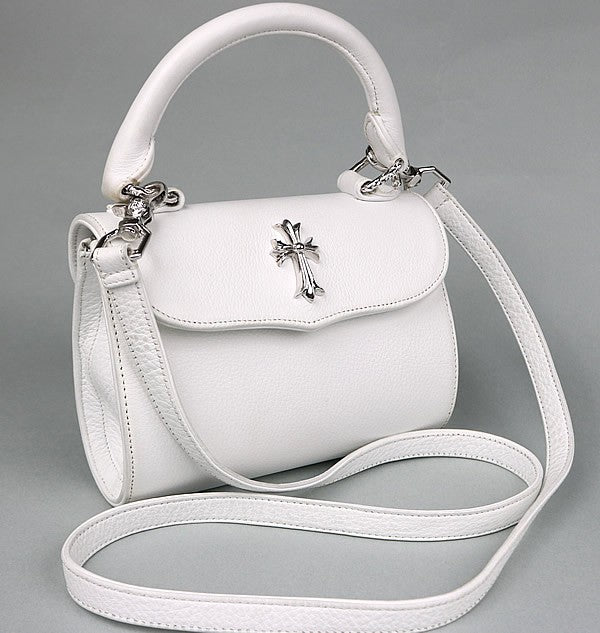 CHROME HEARTS Dog Adams 2-Way CH Bag White Size ONE SIZE