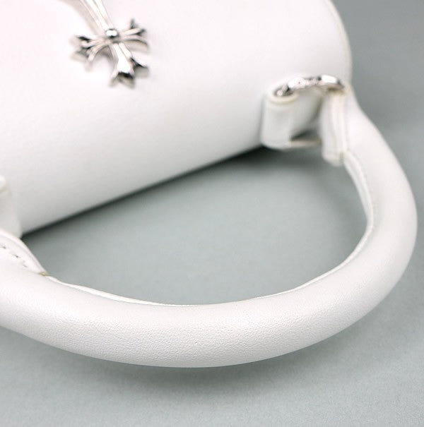 CHROME HEARTS Dog Adams 2-Way CH Bag White Size ONE SIZE