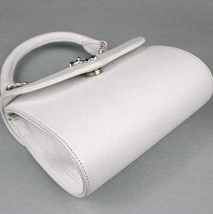 CHROME HEARTS Dog Adams 2-Way CH Bag White Size ONE SIZE