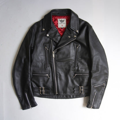 666 triple six Steerhide UK Side Belt Double Rider Riders Jacket Size 40