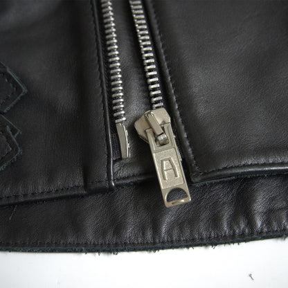 666 triple six Steerhide UK Side Belt Double Rider Riders Jacket Size 40
