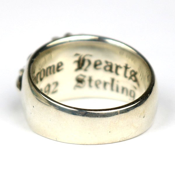 CHROME HEARTS Floral Cross 1P Silver Ring Size ONE SIZE