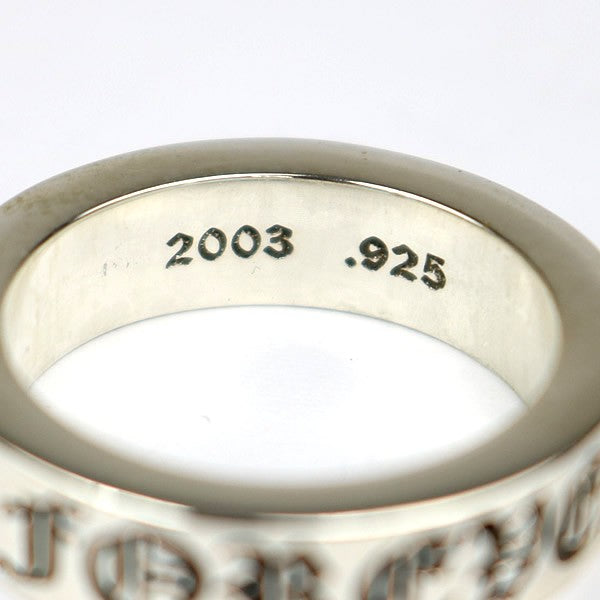 CHROME HEARTS 6mm "FOREVER" Spacer Silver Ring Size ONE SIZE