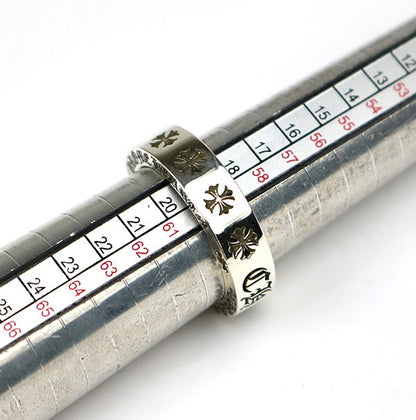 CHROME HEARTS 6mm "FOREVER" Spacer Silver Ring Size ONE SIZE