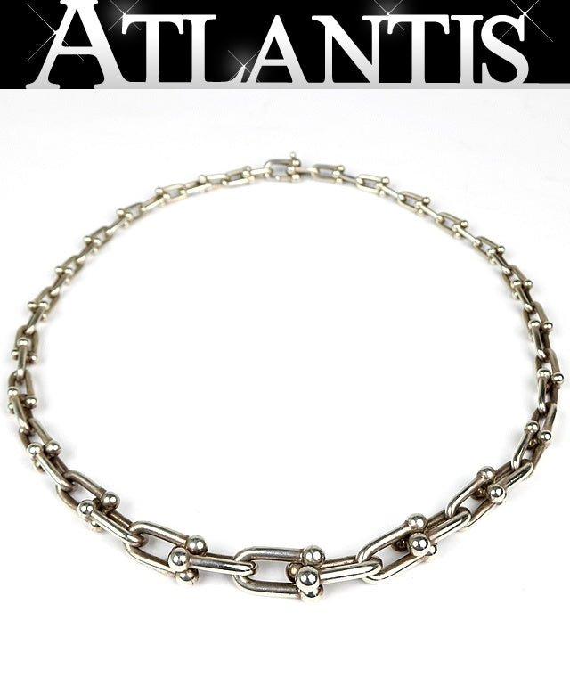 TIFFANY&CO. Hardware Graduated Silver Necklace Size ONE SIZE