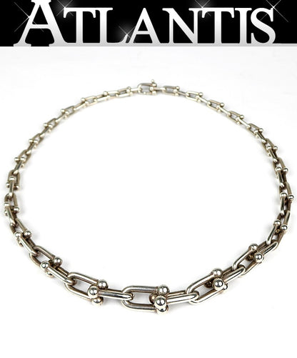 TIFFANY&CO. Hardware Graduated Silver Necklace Size ONE SIZE