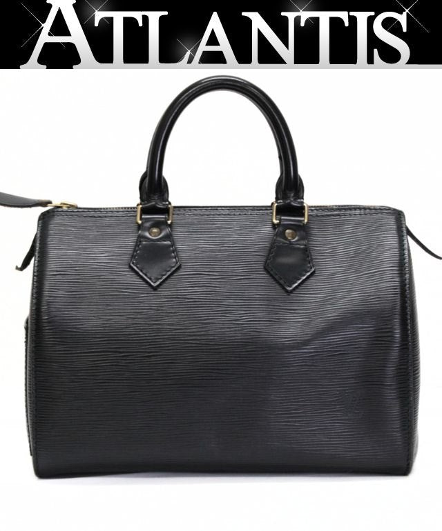 Louis Vuitton Speedy 25 Epi Leather Bag Black Size ONE SIZE