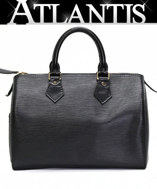 Louis Vuitton Speedy 25 Epi Leather Bag Black Size ONE SIZE