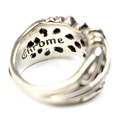 CHROME HEARTS K&T Ruby Silver SV925 Ring Size ONE SIZE