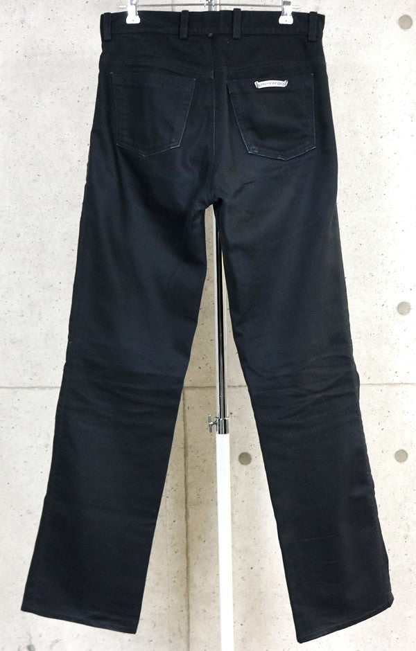 CHROME HEARTS Old Horseshoe Flare Knee Black Jeans Size 29R