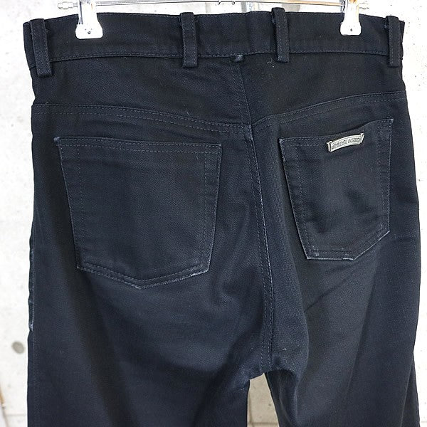CHROME HEARTS Old Horseshoe Flare Knee Black Jeans Size 29R