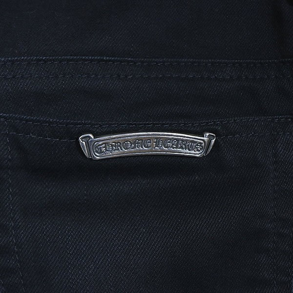 CHROME HEARTS Old Horseshoe Flare Knee Black Jeans Size 29R