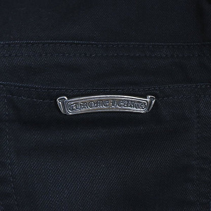 CHROME HEARTS Old Horseshoe Flare Knee Black Jeans Size 29R