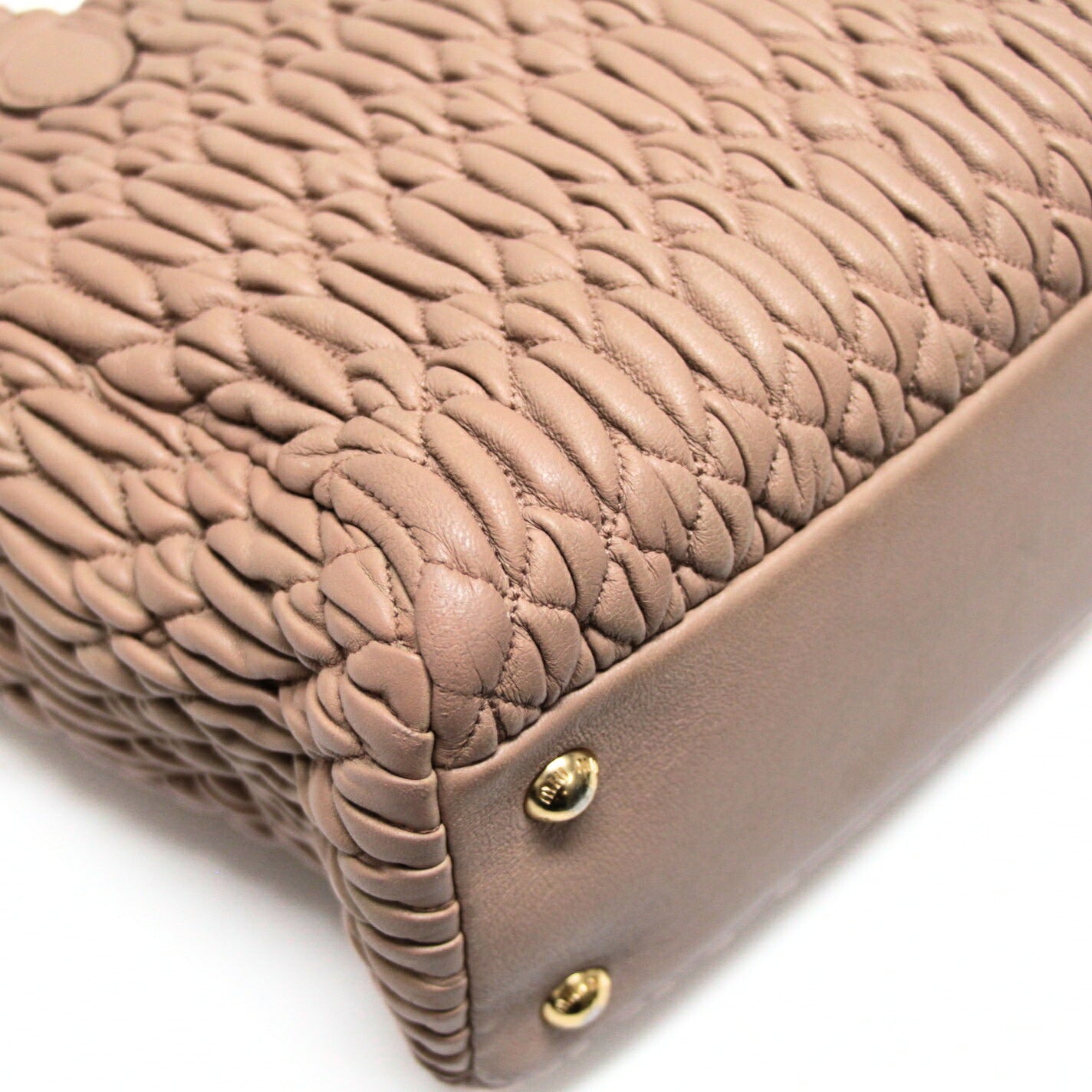 miumiu Matelasse Nappa Crystal Bag Beige Size ONE SIZE