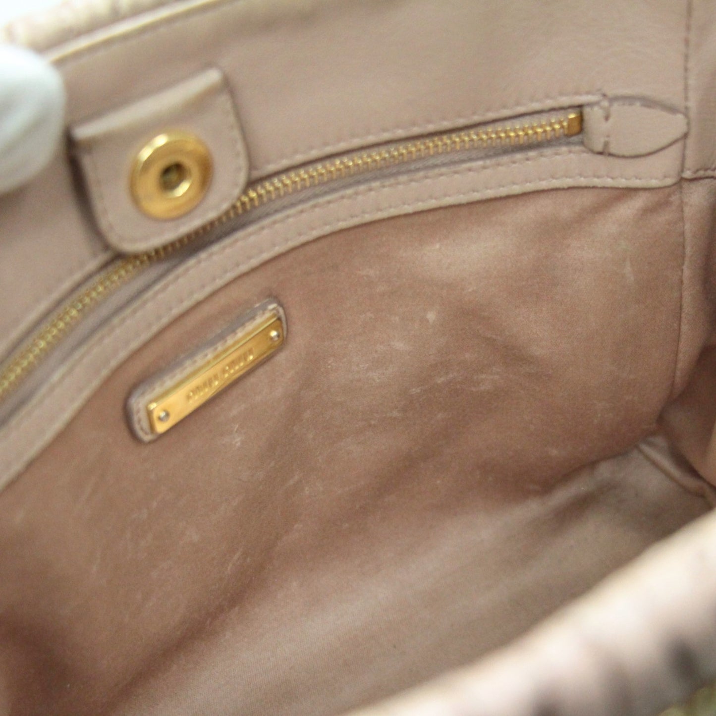 miumiu Matelasse Nappa Crystal Bag Beige Size ONE SIZE