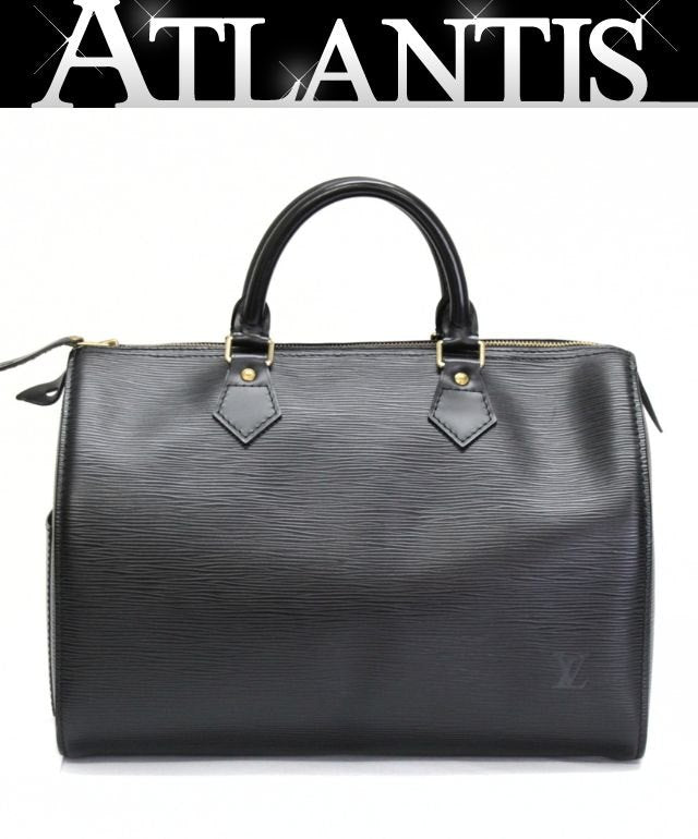 Louis Vuitton Speedy 30 Epi Handbag Black Size ONE SIZE