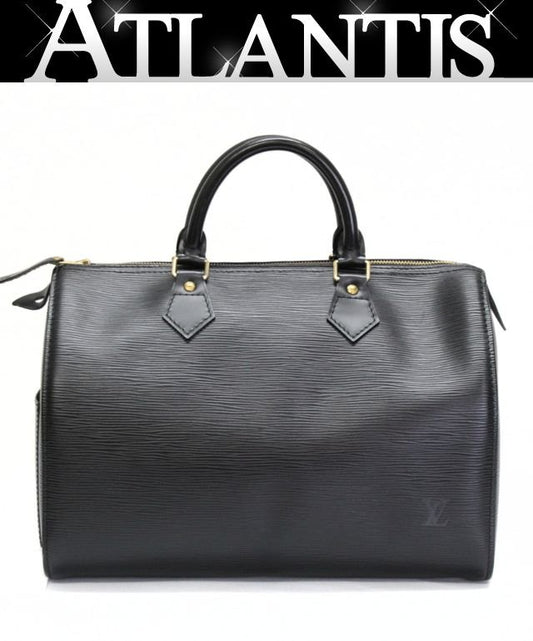 Louis Vuitton Speedy 30 Epi Handbag Black Size ONE SIZE