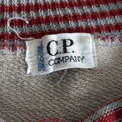 C.P. Company 80s-90s turtle neck sweatshirt with striped collar Beige Size L