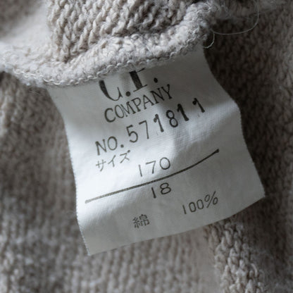 C.P. Company 80s-90s turtle neck sweatshirt with striped collar Beige Size L