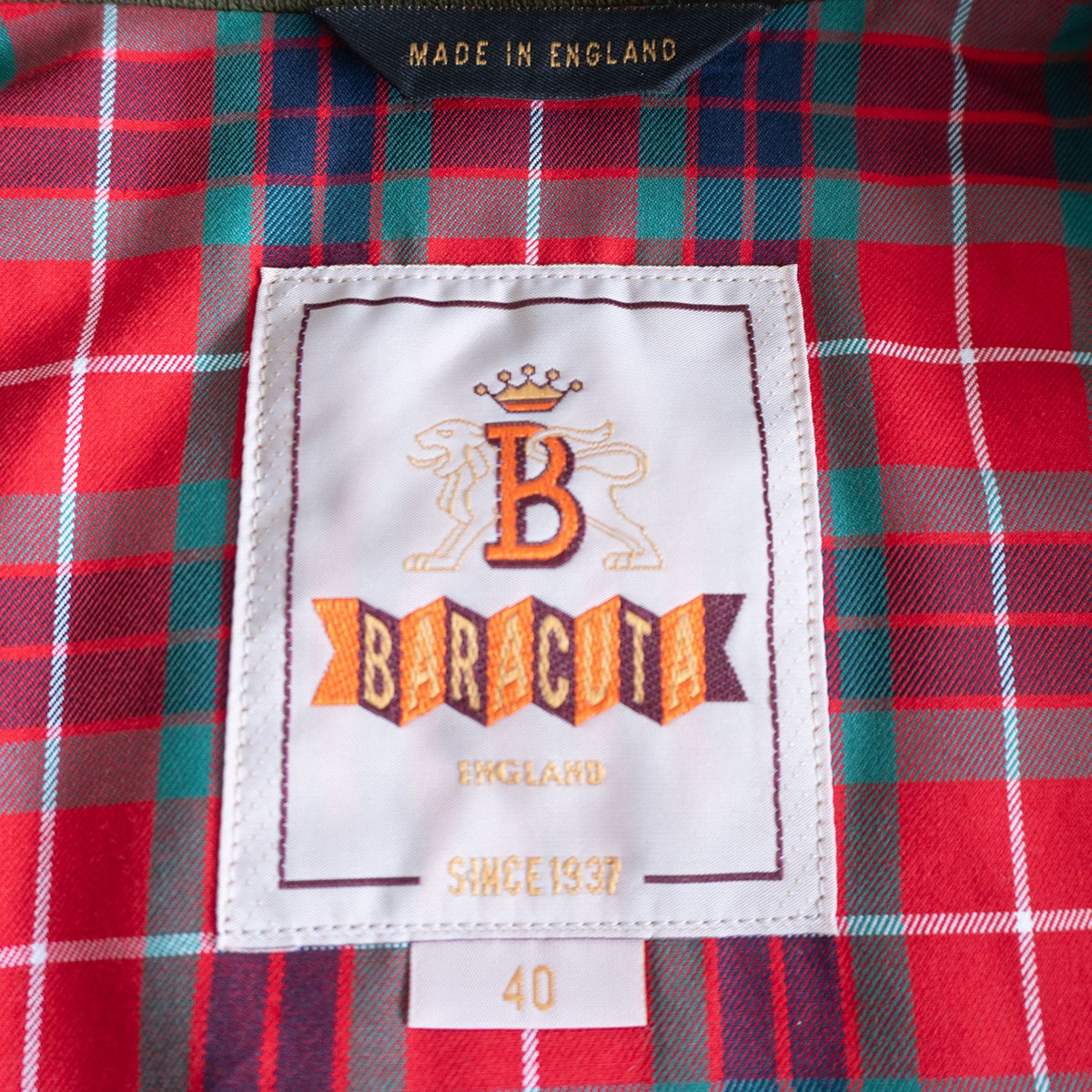 BARACUTA G9 Harrington Jacket Olive Size XXS
