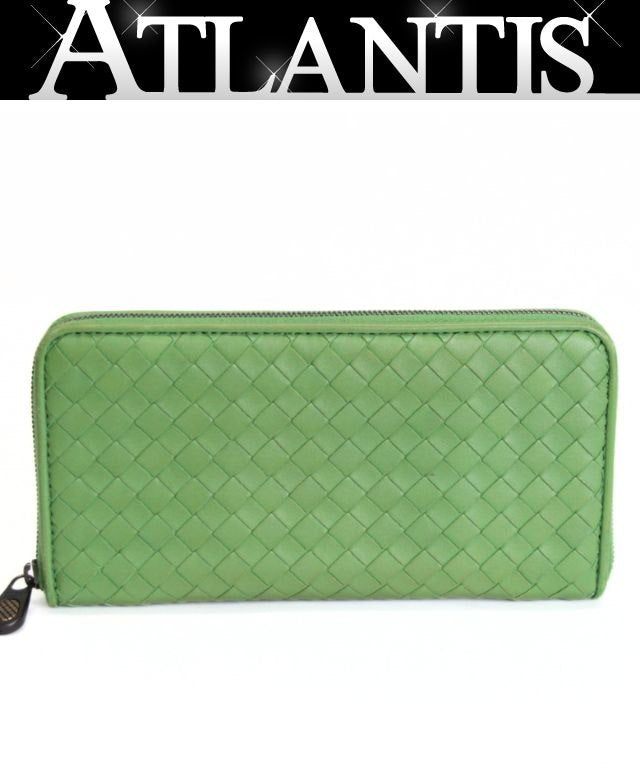 BOTTEGA VENETA Intrecciato Wallet Green Size ONE SIZE