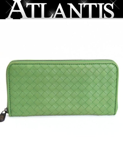 BOTTEGA VENETA Intrecciato Wallet Green Size ONE SIZE
