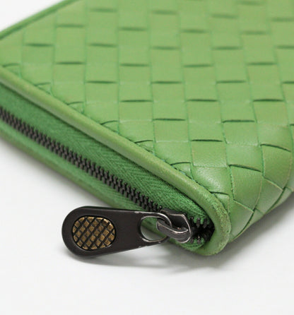 BOTTEGA VENETA Intrecciato Wallet Green Size ONE SIZE