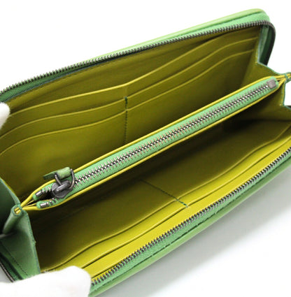 BOTTEGA VENETA Intrecciato Wallet Green Size ONE SIZE