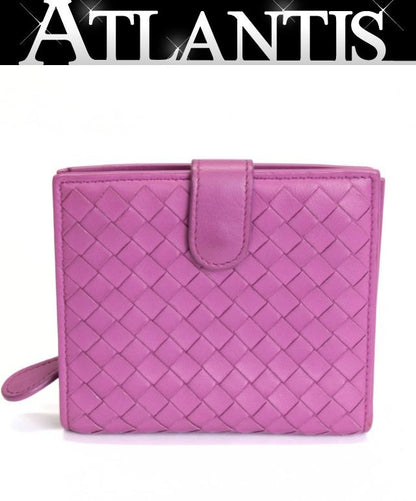 BOTTEGA VENETA Intrecciato Wallet Purple Size ONE SIZE