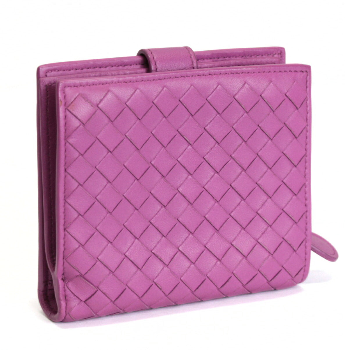 BOTTEGA VENETA Intrecciato Wallet Purple Size ONE SIZE