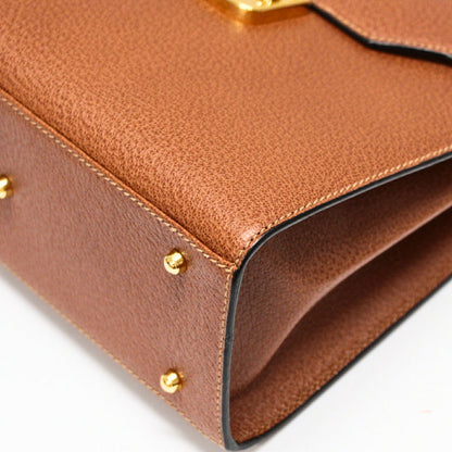 GUCCI Vintage Lady Lock 2-Way Bag Brown Size ONE SIZE