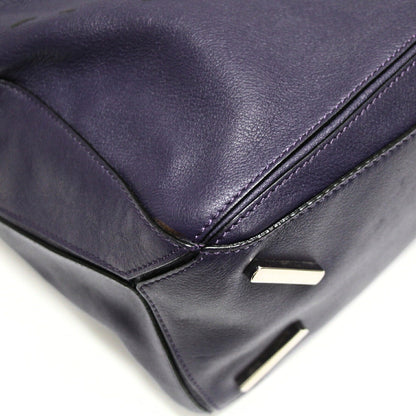 LOEWE Medium Puzzle Leather Bag Purple Size ONE SIZE