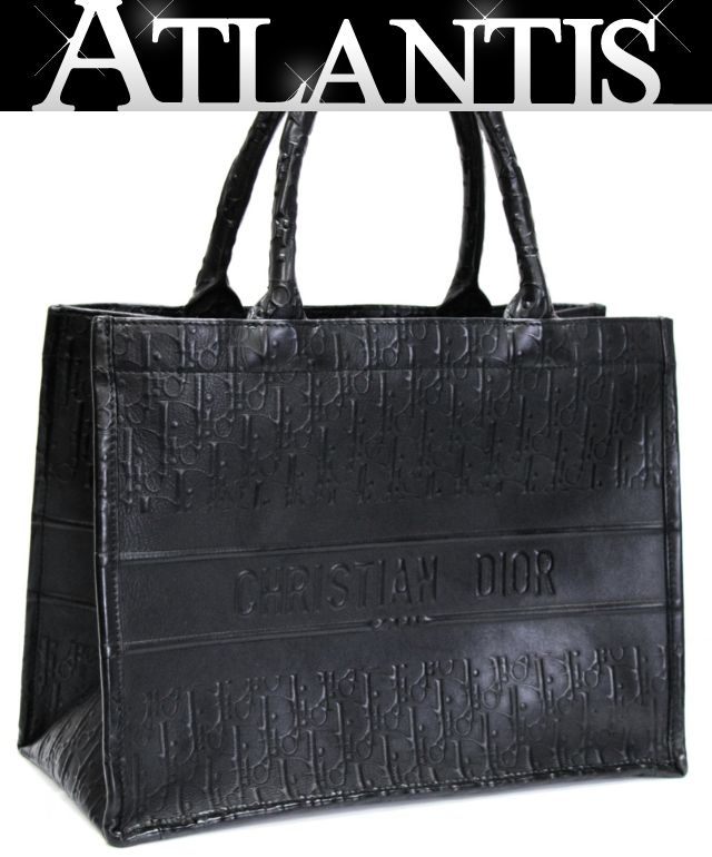 Christian Dior Trotter Book Tote Bag Black Size ONE SIZE