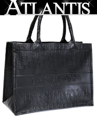 Christian Dior Trotter Book Tote Bag Black Size ONE SIZE