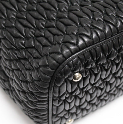miumiu Matelasse Bijou Leather Tote Bag Black Size ONE SIZE
