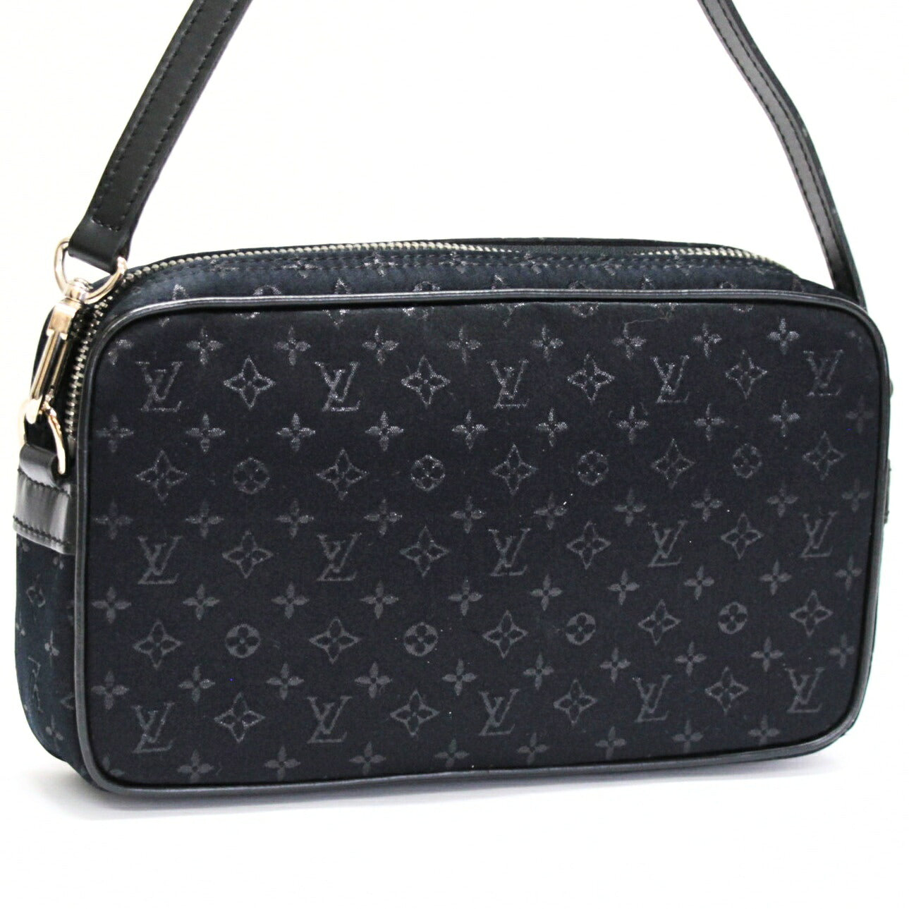 Louis Vitton Monogram Satin Pochette Bag Black Size ONE SIZE