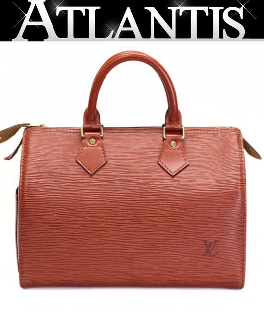 Louis Vuitton Epi Leather Speedy Handbag Brown Size ONE SIZE