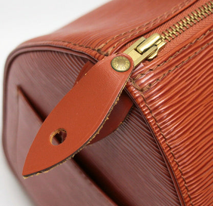 Louis Vuitton Epi Leather Speedy Handbag Brown Size ONE SIZE
