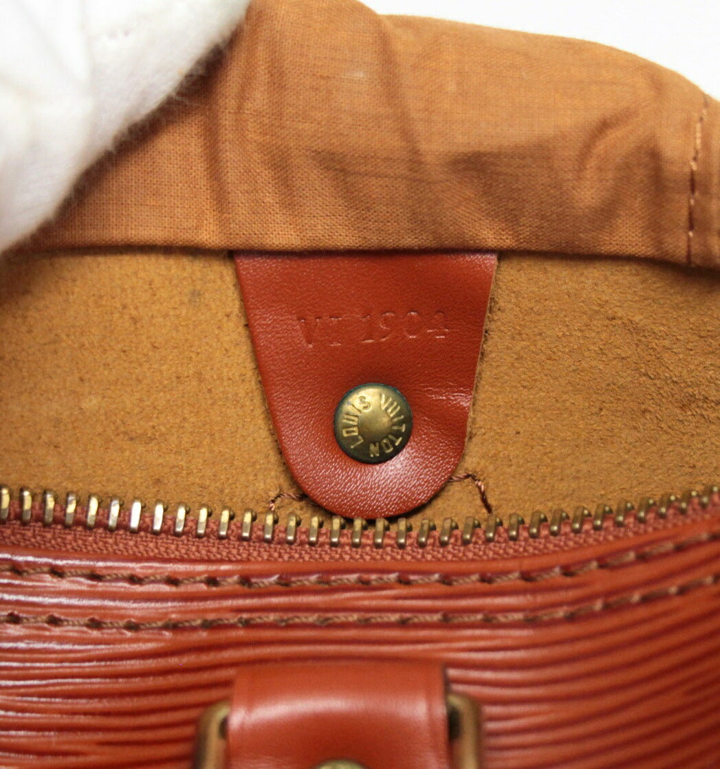Louis Vuitton Epi Leather Speedy Handbag Brown Size ONE SIZE