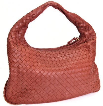 BOTTEGA VENETA Intrecciato Hobo Bag Red Size ONE SIZE