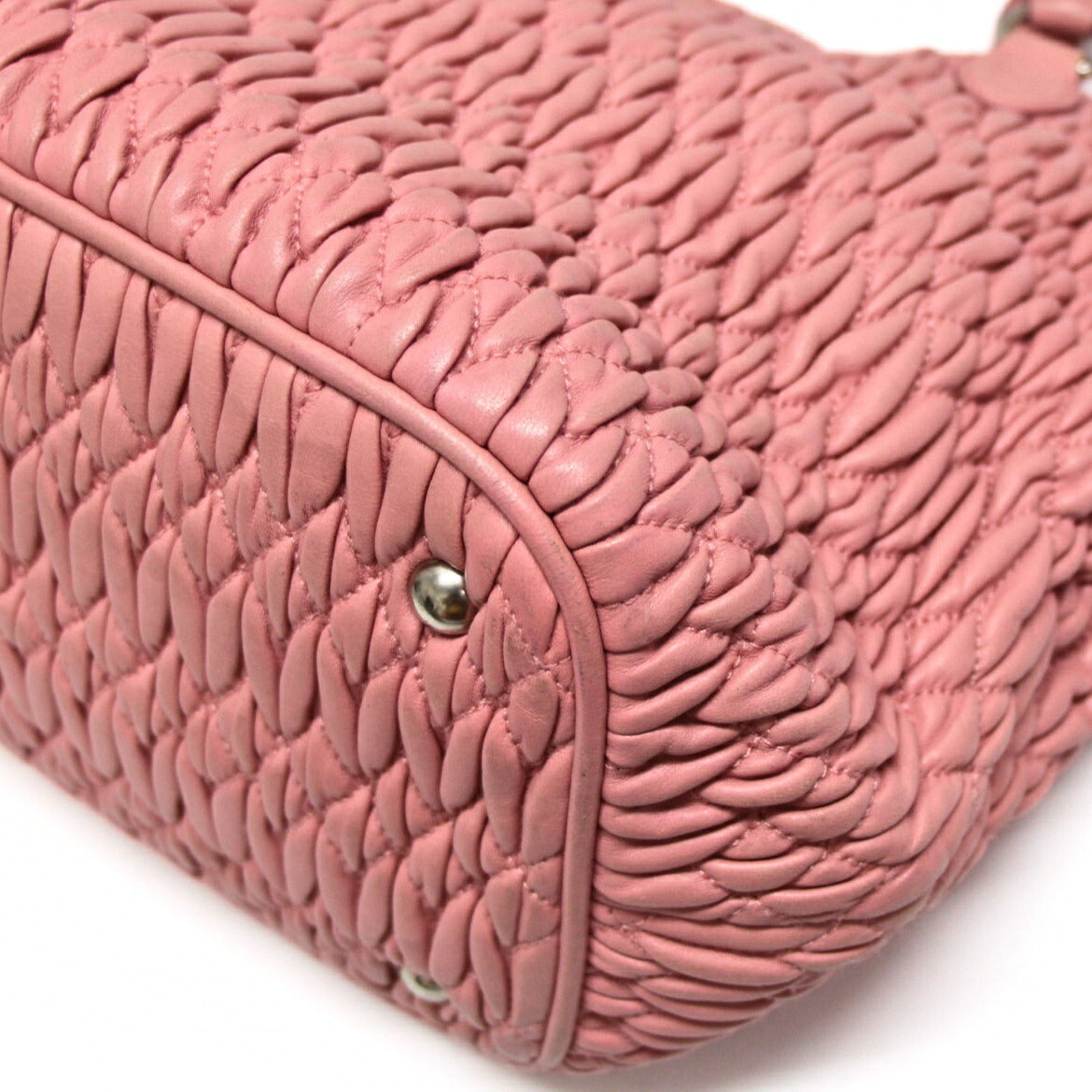 miu miu Matelasse Bijoux Leather Tote Bag Pink Size ONE SIZE